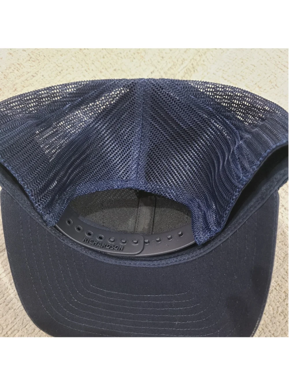 NEW Fieldstone Richardson 112 Youth Kids Trucker Hat Snapback Navy Blue Mountain